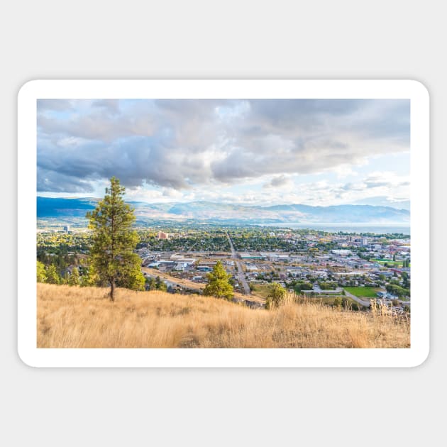 Kelowna, British Columbia, Canada Scenic City View Sticker by Amy-K-Mitchell